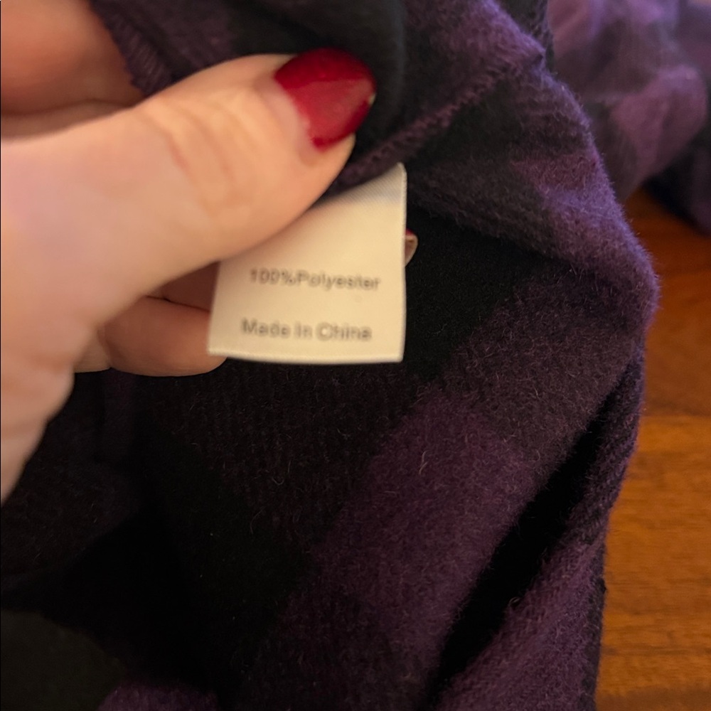 Tuckernuck Aubergine Check Chandler Button Down Flannel Purple Black. Small - Picture 10 of 11